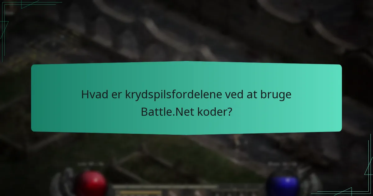 Hvad er krydspilsfordelene ved at bruge Battle.Net koder?