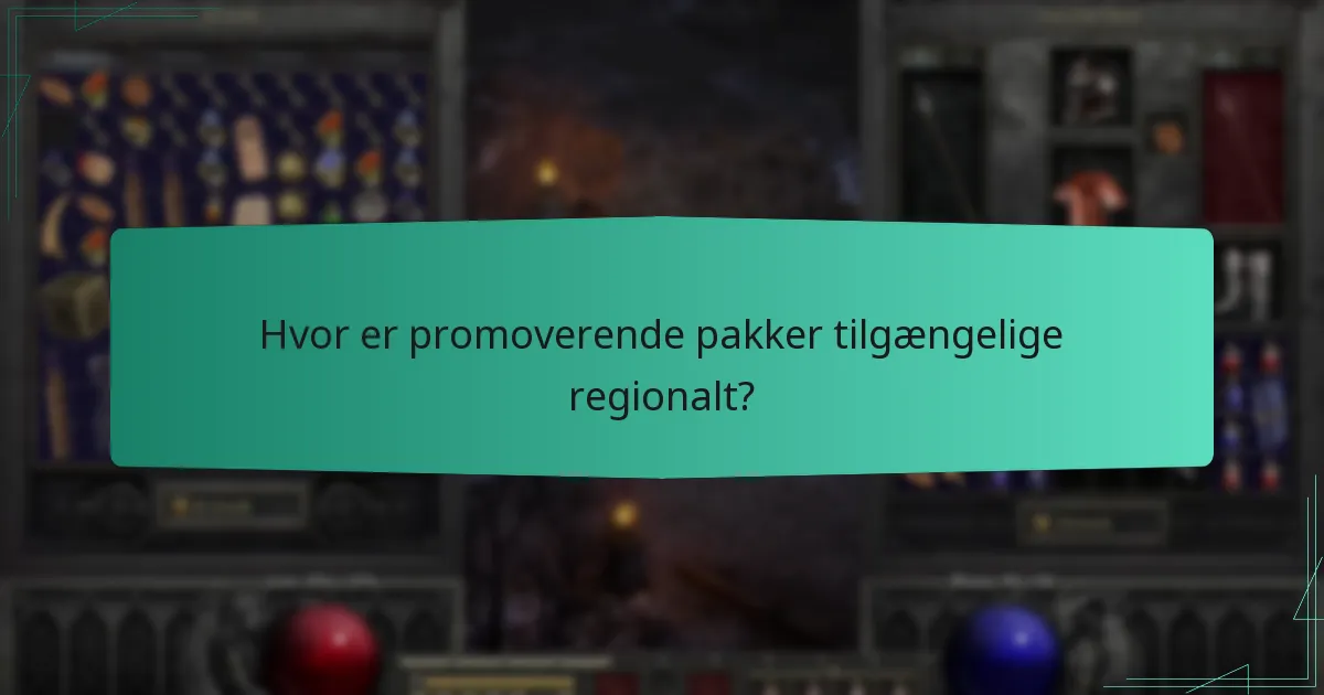 Hvor er promoverende pakker tilgængelige regionalt?